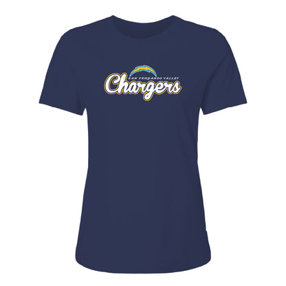 Chargers Script Women's Relaxed Cotton Jersey Tee - 6400