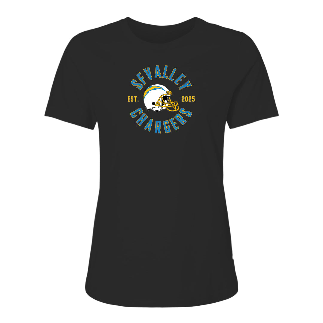 Chargers Circle Women's Relaxed Cotton Jersey Tee - 6400