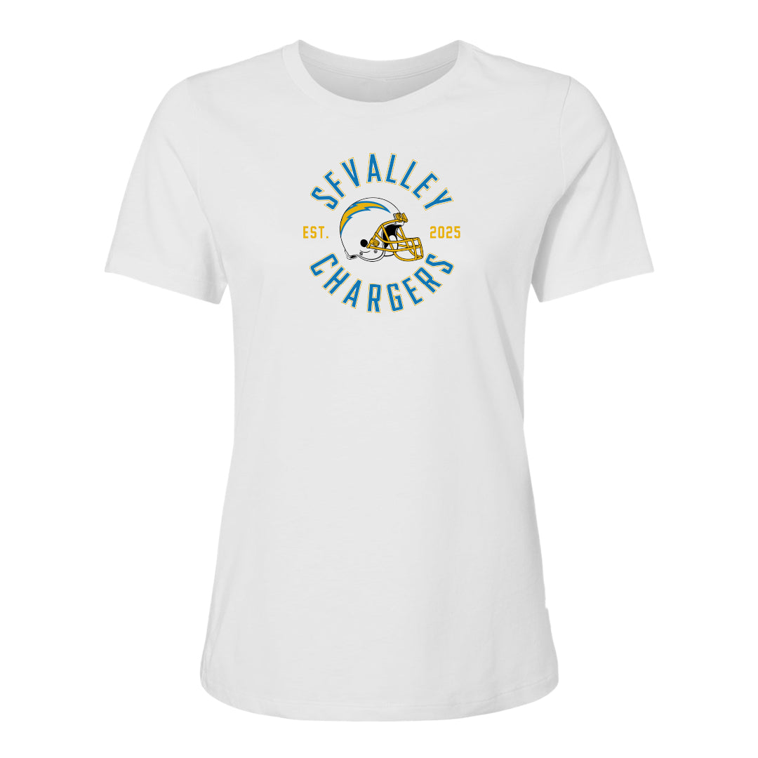 Chargers Circle Women's Relaxed Cotton Jersey Tee - 6400