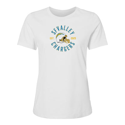 Chargers Circle Women's Relaxed Cotton Jersey Tee - 6400