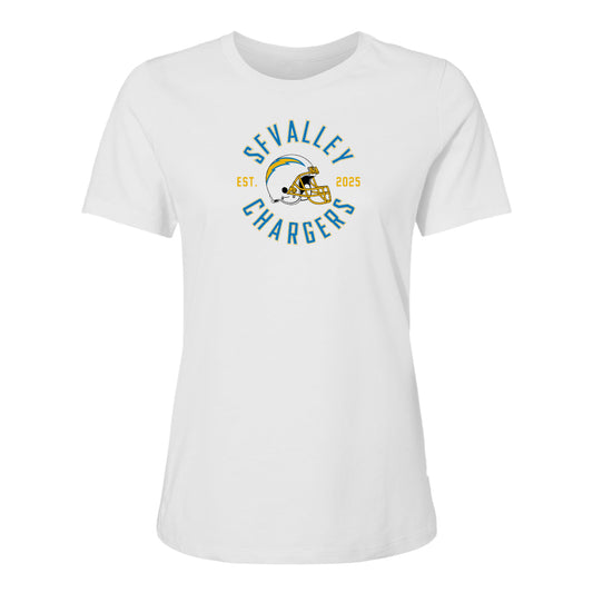 Chargers Circle Women's Relaxed Cotton Jersey Tee - 6400