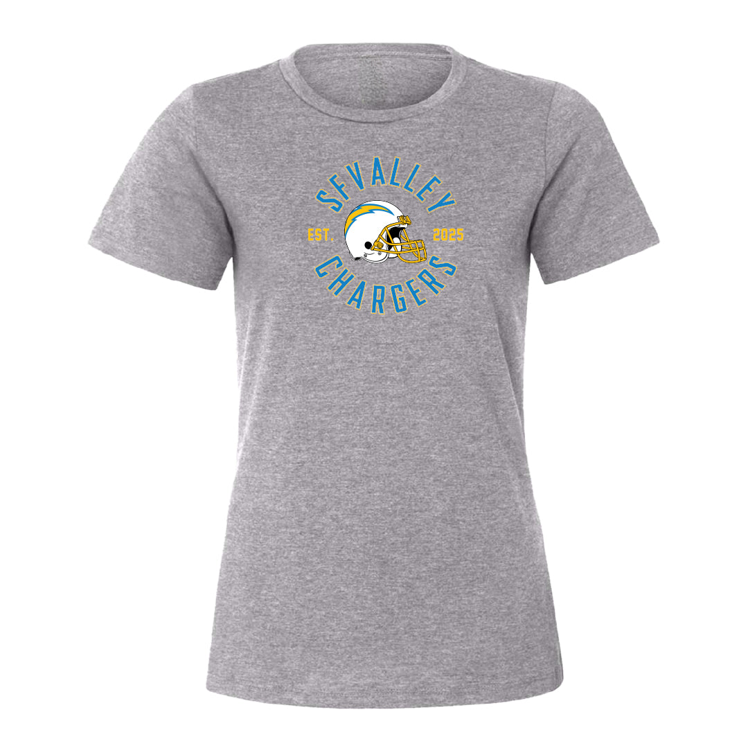 Chargers Circle Women's Relaxed Cotton Jersey Tee - 6400