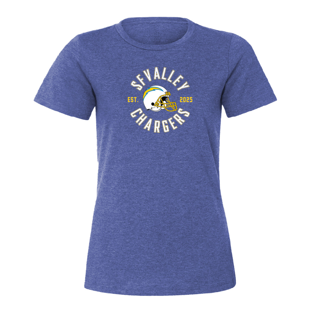 Chargers Circle Women's Relaxed Cotton Jersey Tee - 6400