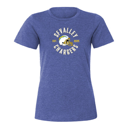 Chargers Circle Women's Relaxed Cotton Jersey Tee - 6400