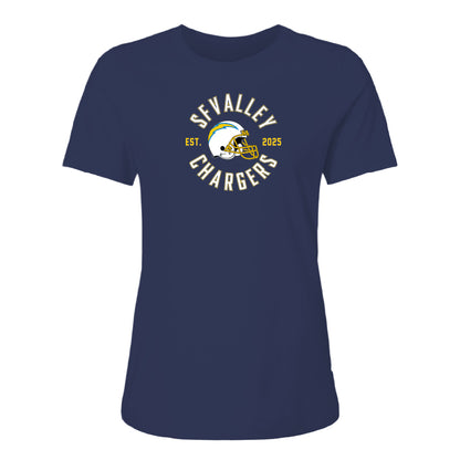 Chargers Circle Women's Relaxed Cotton Jersey Tee - 6400