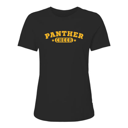 Women's Relaxed Cotton Tee - Panthers Cheer 6400
