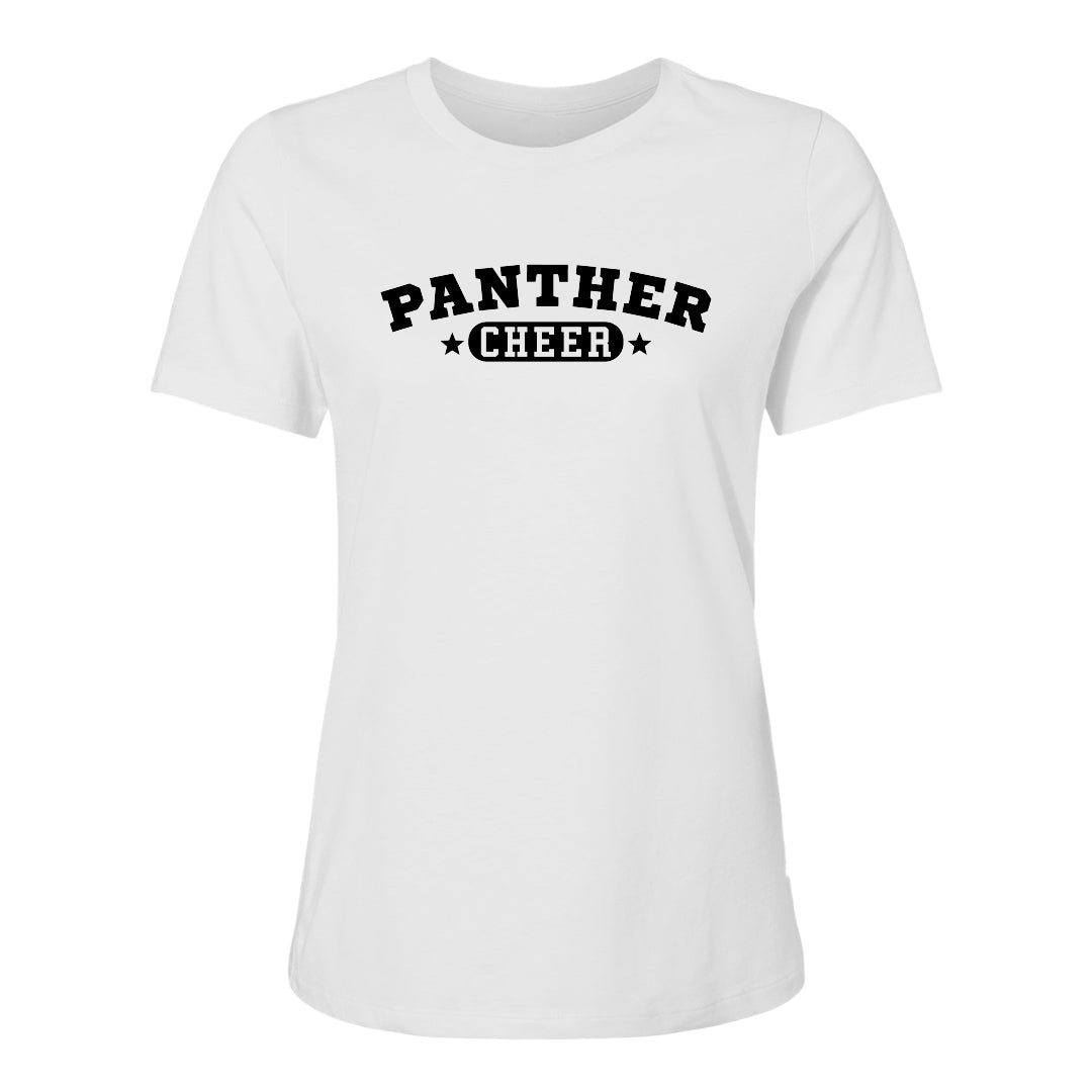 Women's Relaxed Cotton Tee - Panthers Cheer 6400