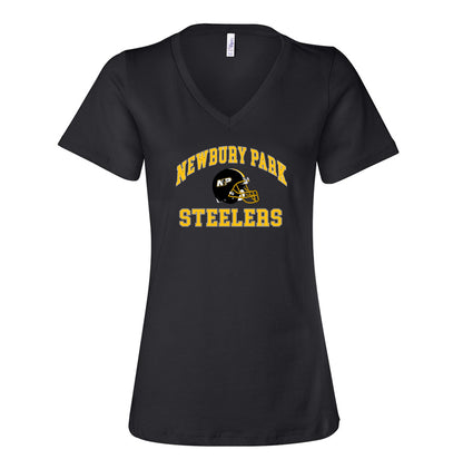 Steelers Vintage Arch Women's Relaxed V-Neck Tee 6405