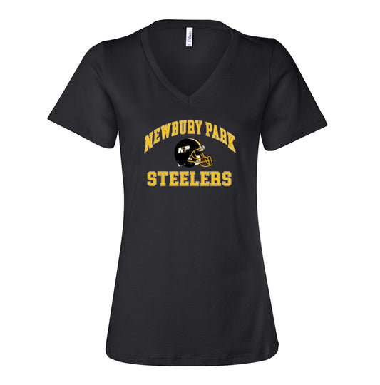 Steelers Vintage Arch Women's Relaxed V-Neck Tee 6405