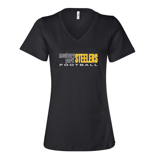 Steelers Outline Women's Relaxed V-Neck Tee 6405