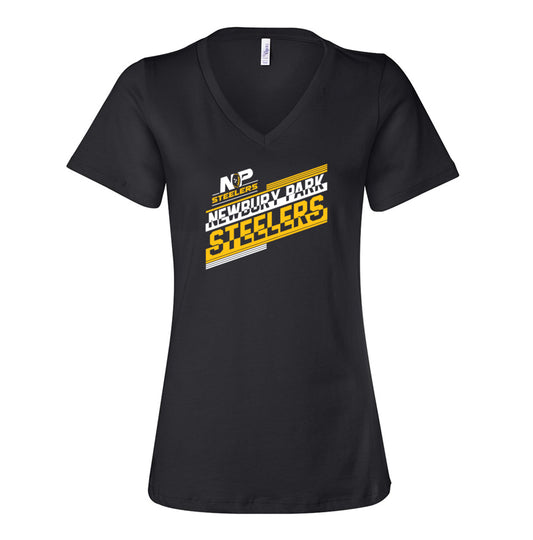 Steelers Glitch Women's Relaxed V-Neck Tee 6405