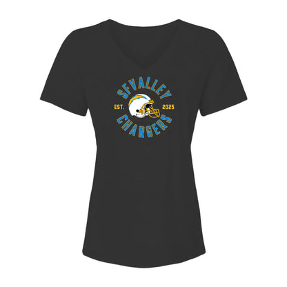 Chargers Circle Women's Cotton V-Neck Tee - 6405