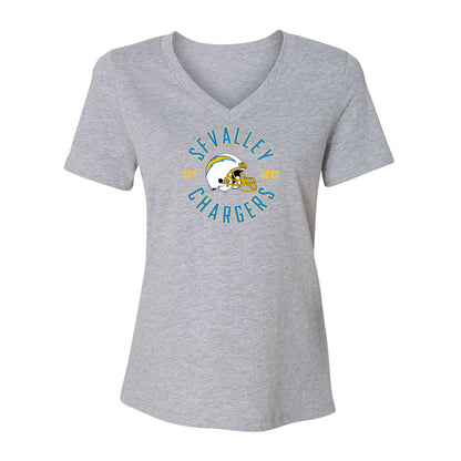 Chargers Circle Women's Cotton V-Neck Tee - 6405