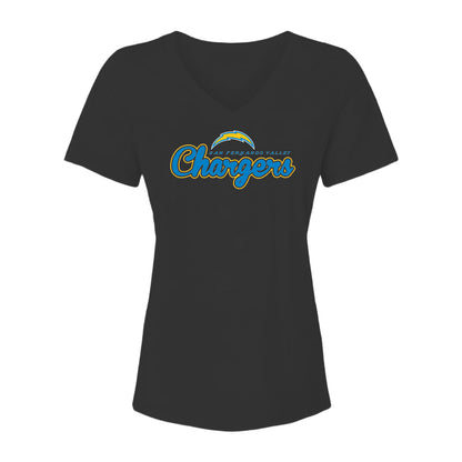 Chargers Script Women's Cotton V-Neck Tee - 6405