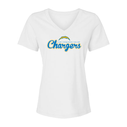 Chargers Script Women's Cotton V-Neck Tee - 6405