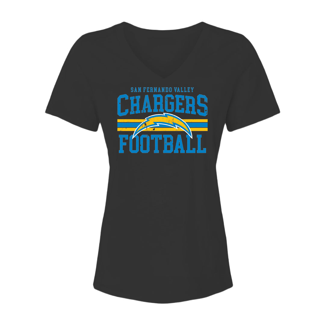 Chargers Vintage Women's Cotton V-Neck Tee - 6405