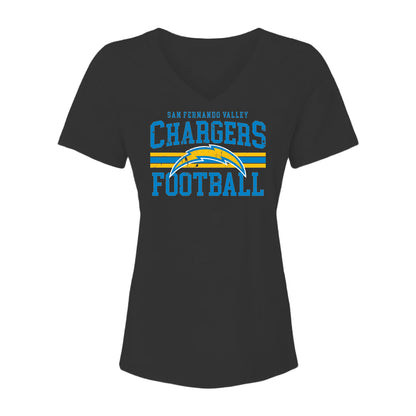 Chargers Vintage Women's Cotton V-Neck Tee - 6405