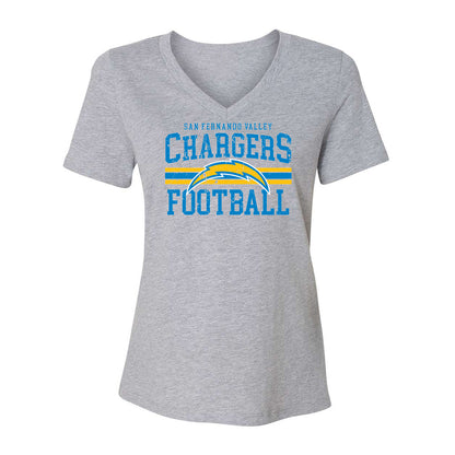 Chargers Vintage Women's Cotton V-Neck Tee - 6405