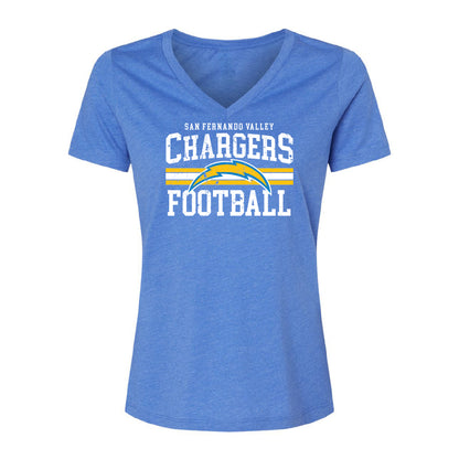 Chargers Vintage Women's Cotton V-Neck Tee - 6405