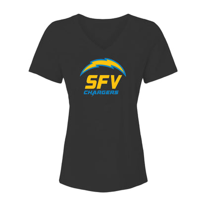 SFV Main Logo Women's Cotton V-Neck Tee - 6405