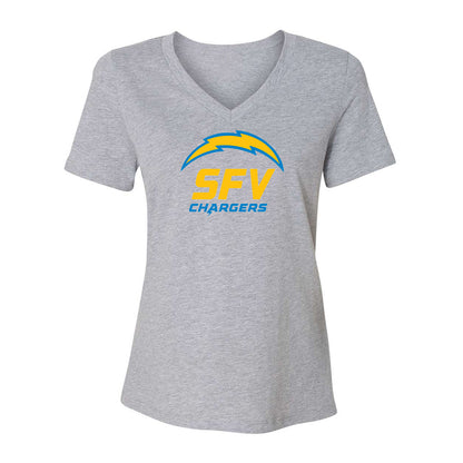 SFV Main Logo Women's Cotton V-Neck Tee - 6405
