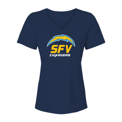 SFV Main Logo Women's Cotton V-Neck Tee - 6405