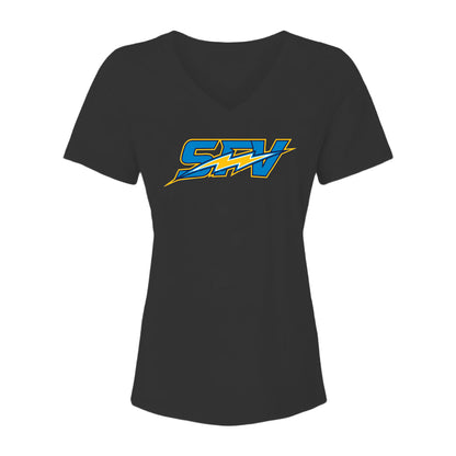 SFV Sleek Women's Cotton V-Neck Tee - 6405