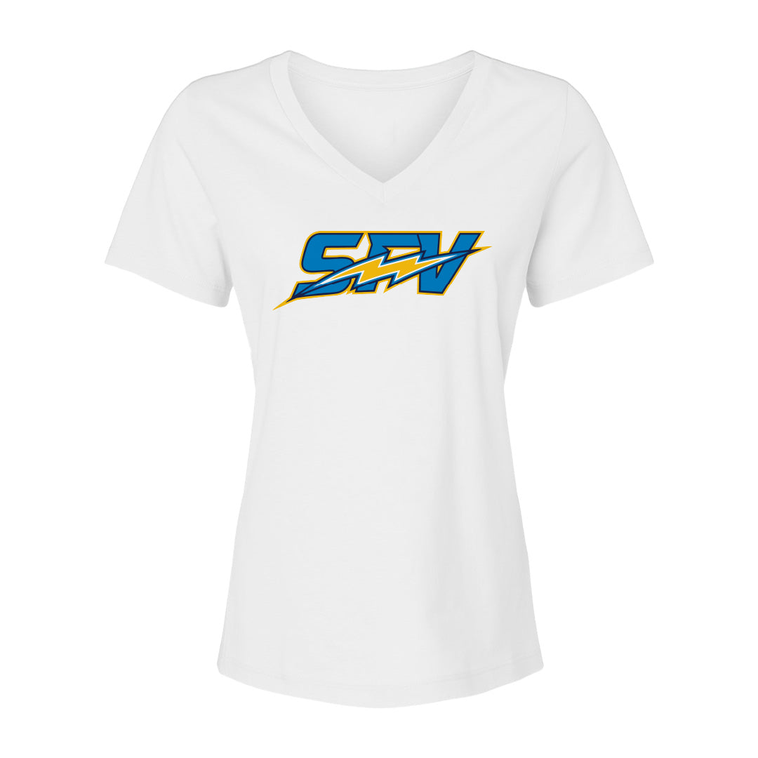 SFV Sleek Women's Cotton V-Neck Tee - 6405
