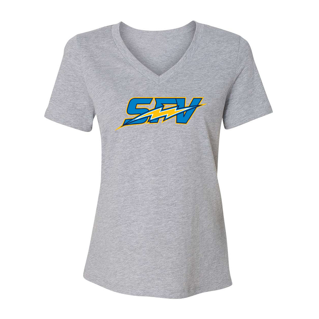 SFV Sleek Women's Cotton V-Neck Tee - 6405