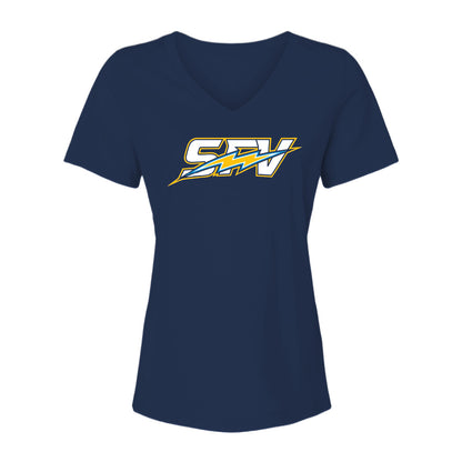 SFV Sleek Women's Cotton V-Neck Tee - 6405