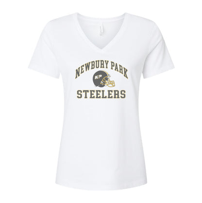 Steelers Vintage Arch Women's Relaxed V-Neck Tee 6405