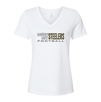 Steelers Outline Women's Relaxed V-Neck Tee 6405
