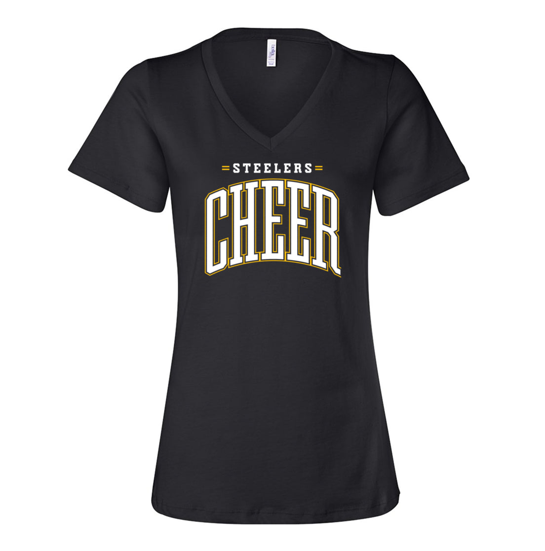 Steelers Cheer Arch Women's Relaxed V-Neck Tee 6405