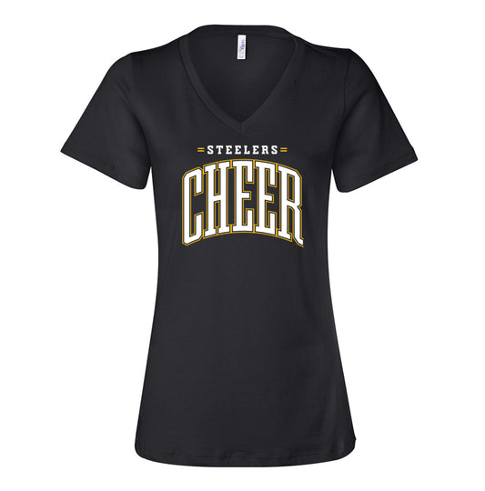 Steelers Cheer Arch Women's Relaxed V-Neck Tee 6405