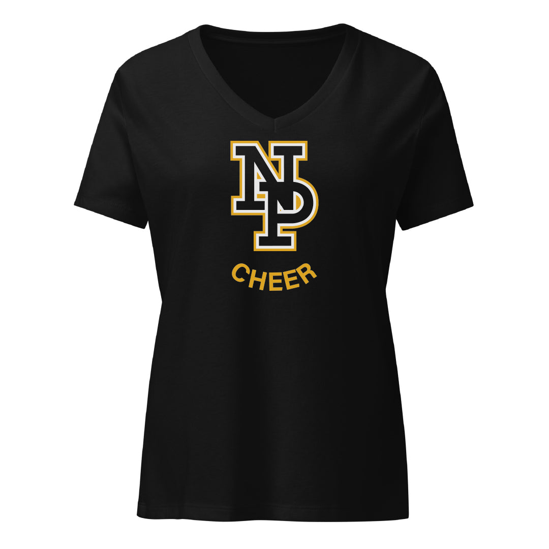 Women's V-Neck Relaxed Tee - NPHS Cheer Main 6405