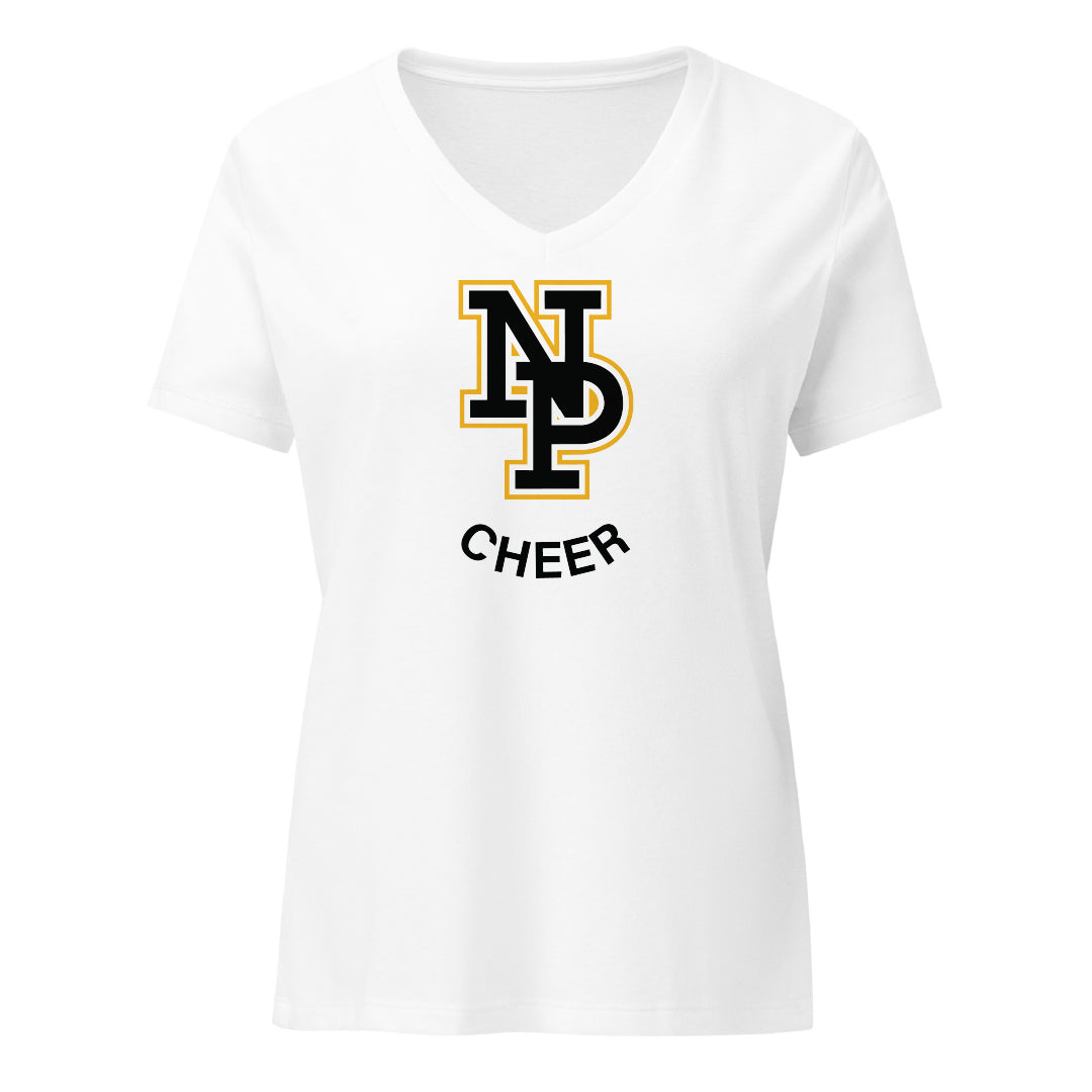 Women's V-Neck Relaxed Tee - NPHS Cheer Main 6405