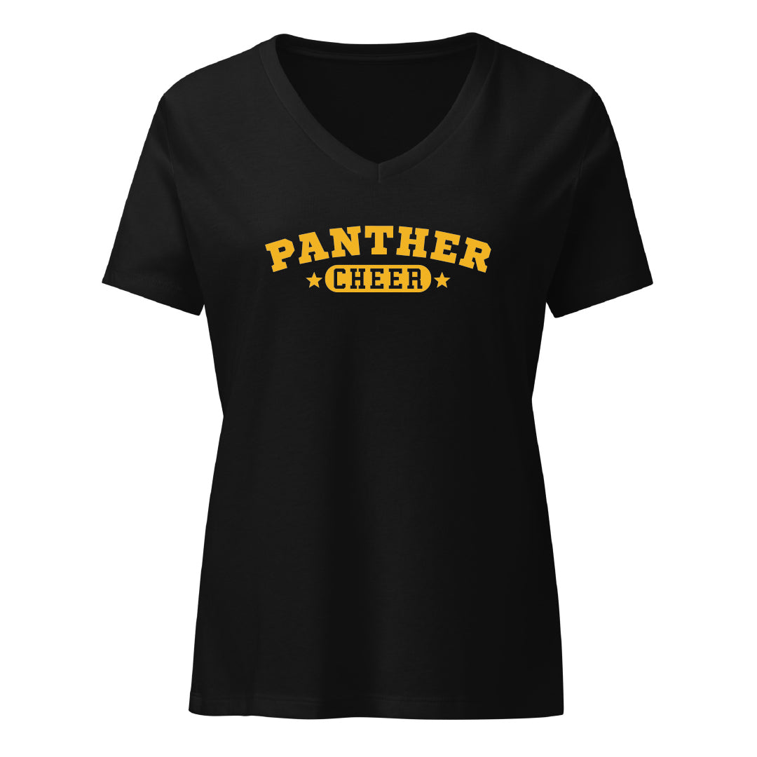 Women's V-Neck Relaxed Tee - NPHS Panther Main 6405