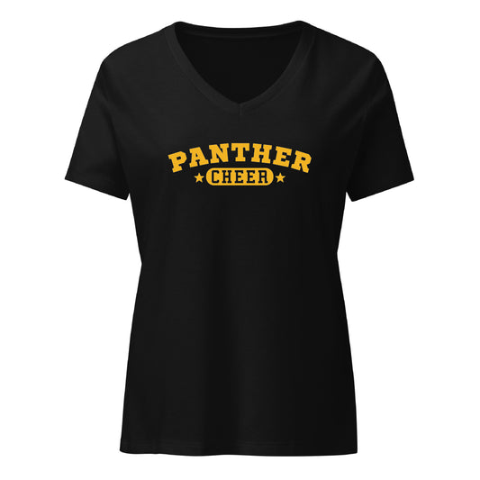 Women's V-Neck Relaxed Tee - NPHS Panther Main 6405