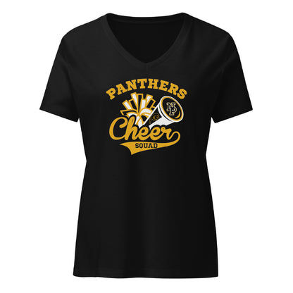 Women's V-Neck Relaxed Tee - NPHS Pom Megaphone Main 6405