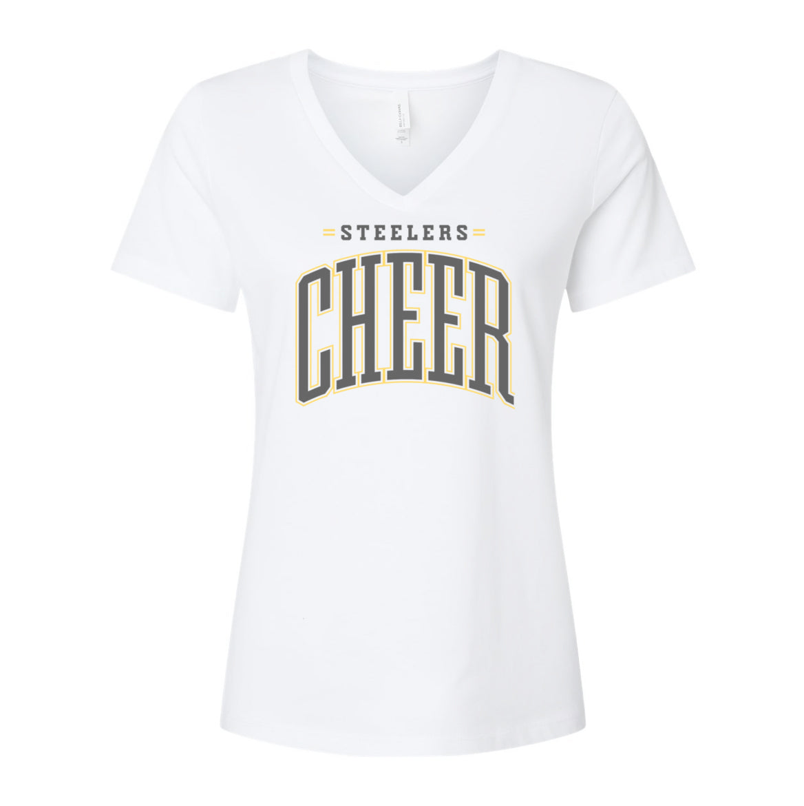 Steelers Cheer Arch Women's Relaxed V-Neck Tee 6405