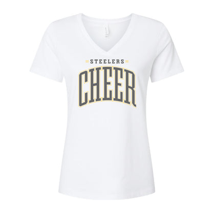 Steelers Cheer Arch Women's Relaxed V-Neck Tee 6405