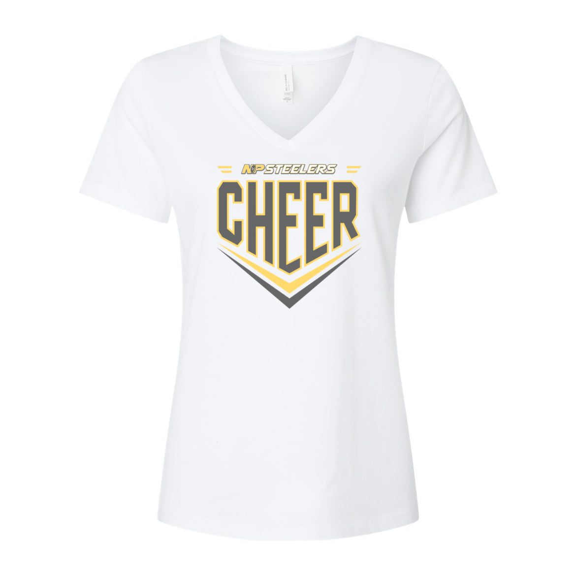 Steelers Cheer Chevron Women's Relaxed V-Neck Tee 6405