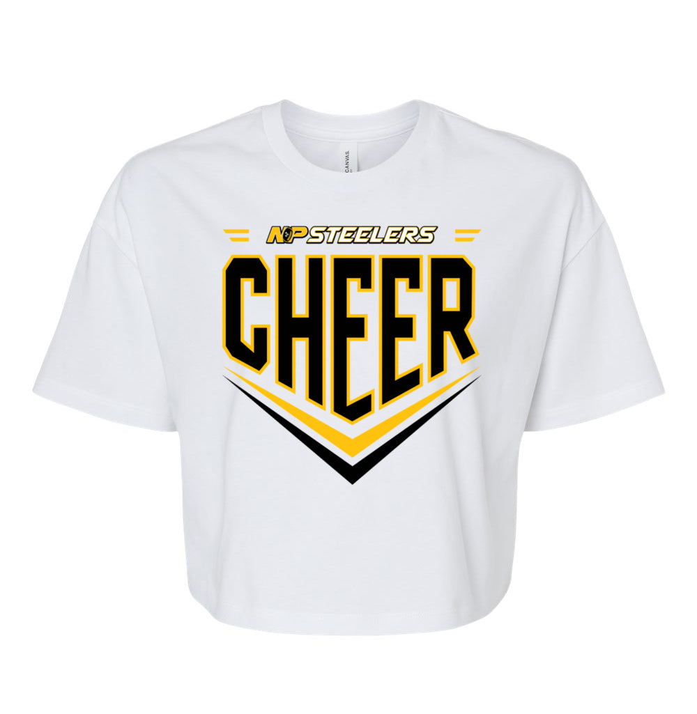 Steelers Cheer Chevron Women's Crop Tee 6482