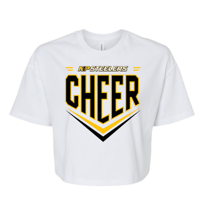 Steelers Cheer Chevron Women's Crop Tee 6482