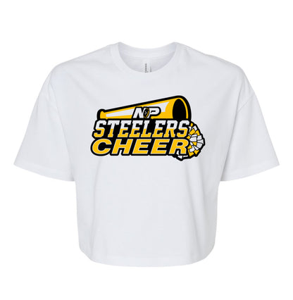 Steelers Cheer Stack Women's Crop Tee 6482