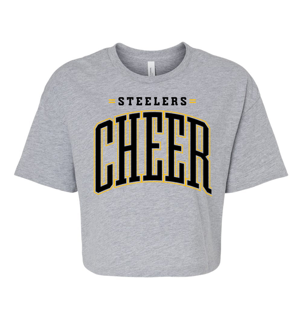 Steelers Cheer Arch Women's Crop Tee 6482