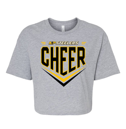 Steelers Cheer Chevron Women's Crop Tee 6482