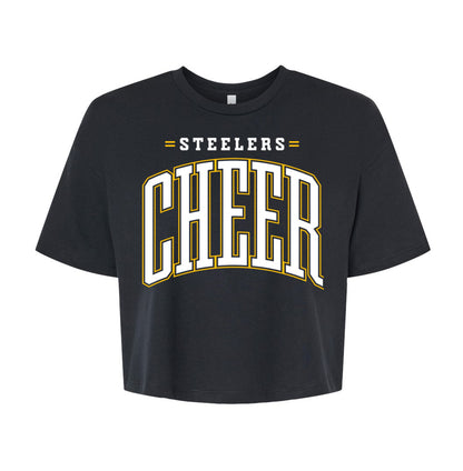 Steelers Cheer Arch Women's Crop Tee 6482