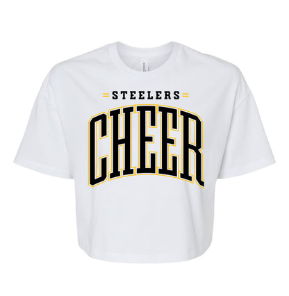 Steelers Cheer Arch Women's Crop Tee 6482