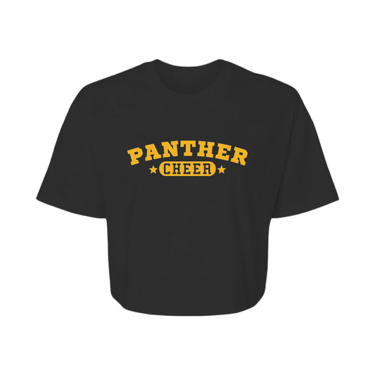Women's Jersey Crop Tee - Panther Cheer 6482